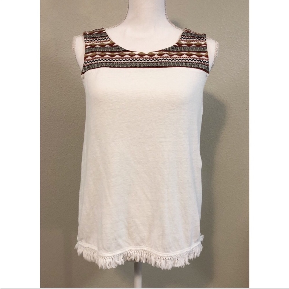 Sleeveless Aztec top